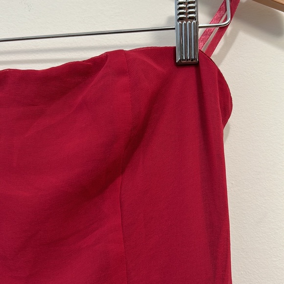 Emmelee Dress Womens Small Red/Maroon Off Shoulder Mini - Picture 4 of 12